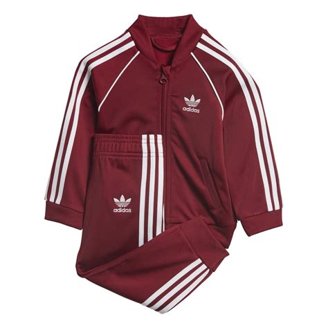 burgundy Adidas originals tracksuit